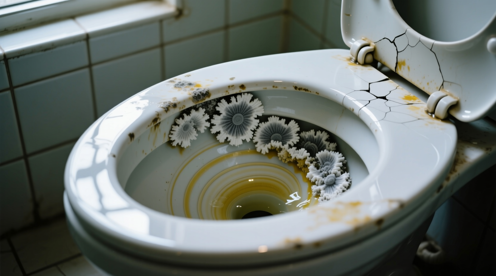 hard water stains in the toilet