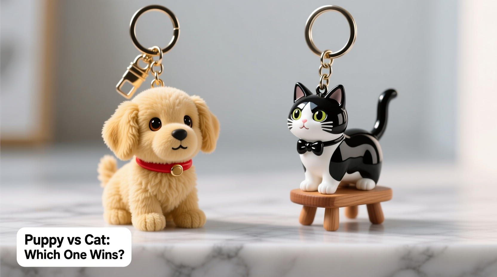 puppy keychain vs cat keychain which one is actually cuter and more popular