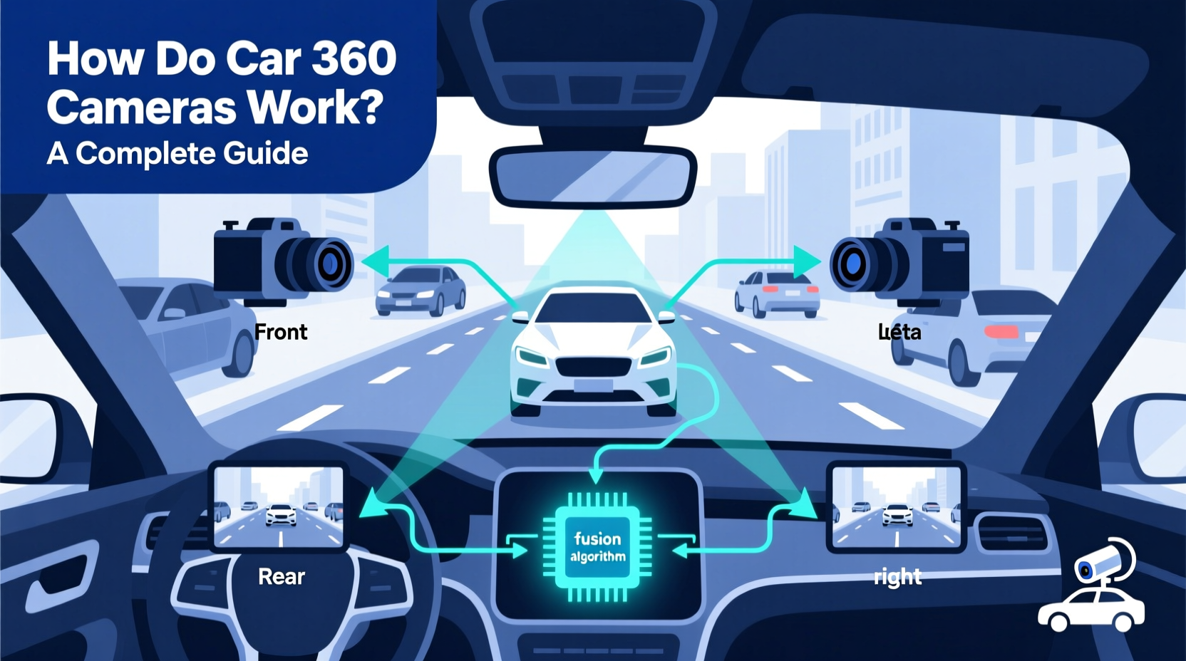 how do car 360 cameras work