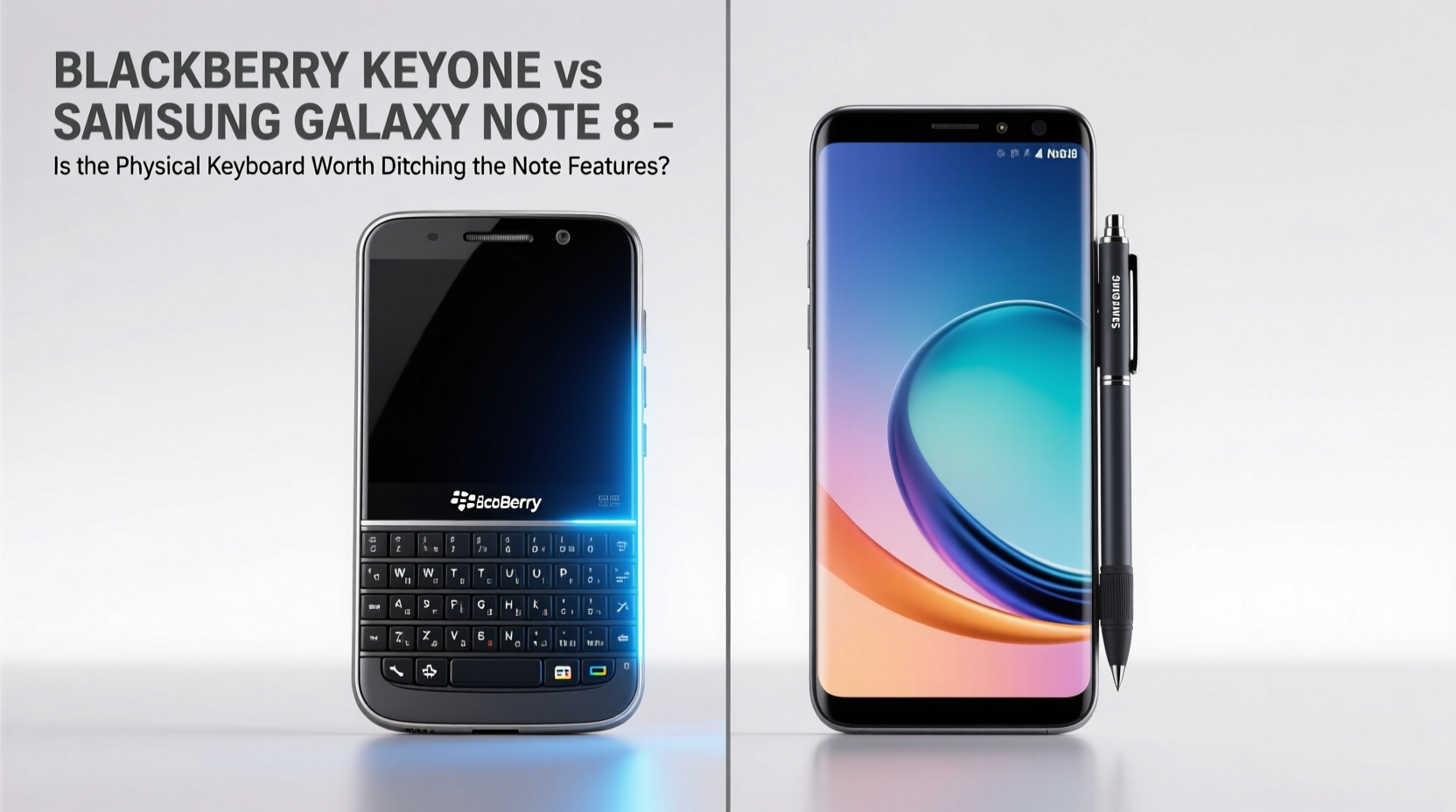 blackberry keyone vs galaxy note 8 is that physical keyboard worth ditching the notes features