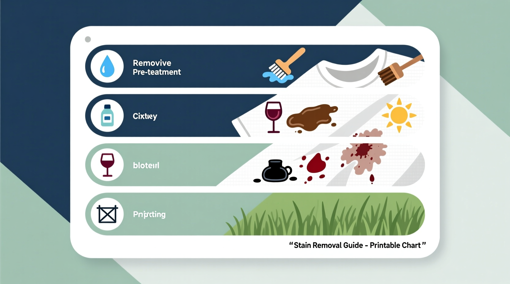 printable chart for getting tough stains out of clothes