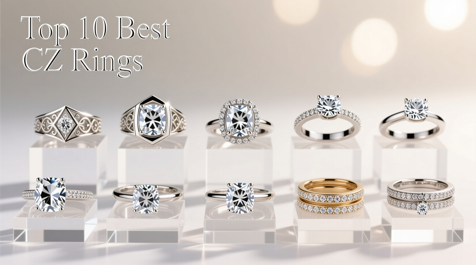 top 10 best cubic zirconia rings for sparkle and style