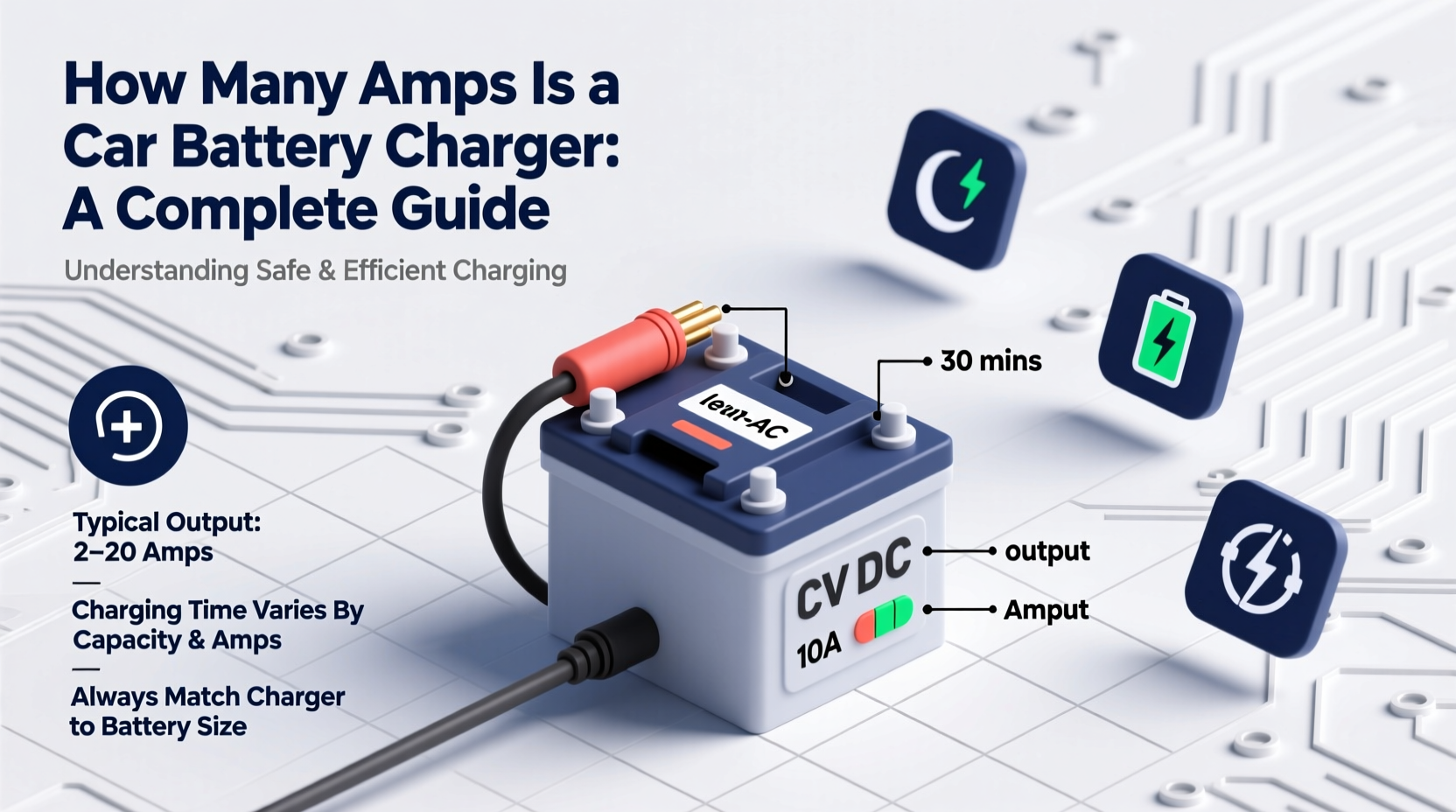 how many amps is a car battery charger