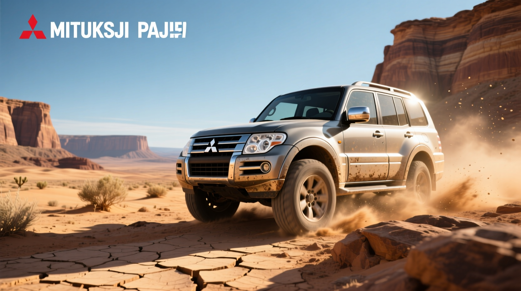 Mitsubishi Pajero parked off-road
