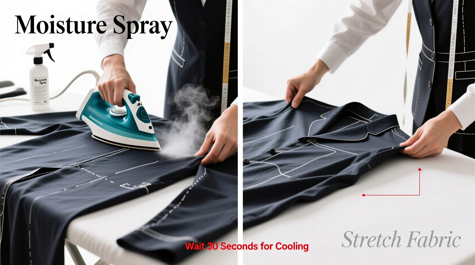 step by step guide to stretch clothes with an iron for a customized fit