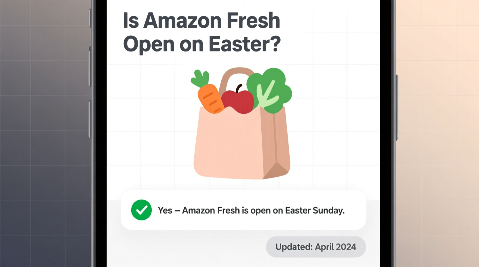 is amazon fresh open on easter