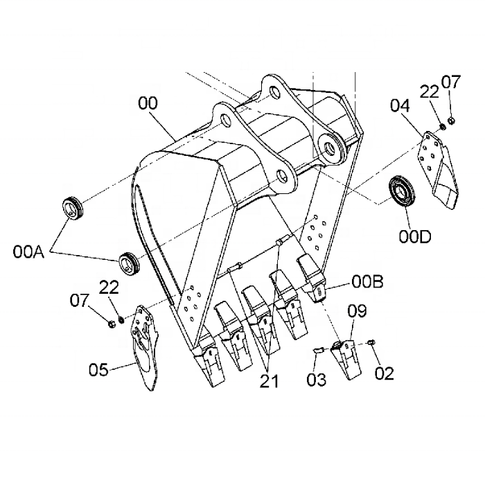 ZAX160 ZAX180-3 ZX200-3 Excavator Bucket Teeth 4427919 4501627 for