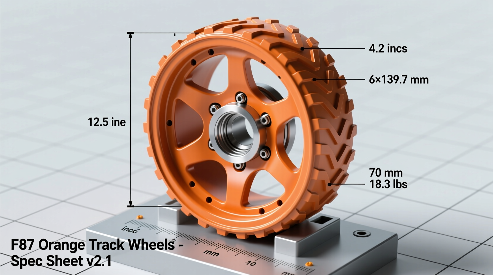 f87 orange track wheels
