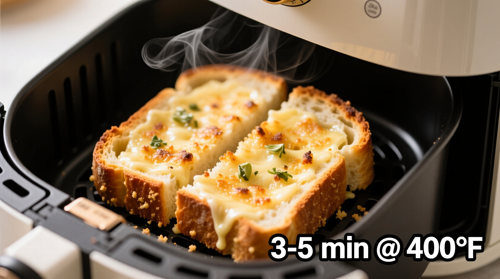 how long to air fry garlic bread