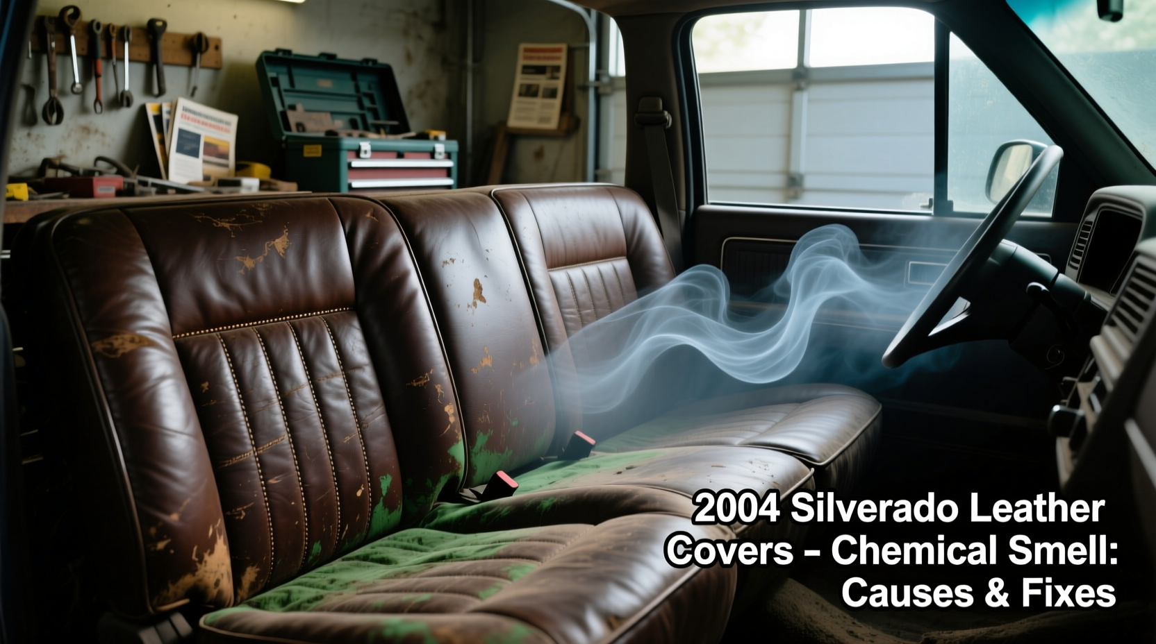 2004 silverado leather covers chemical smell