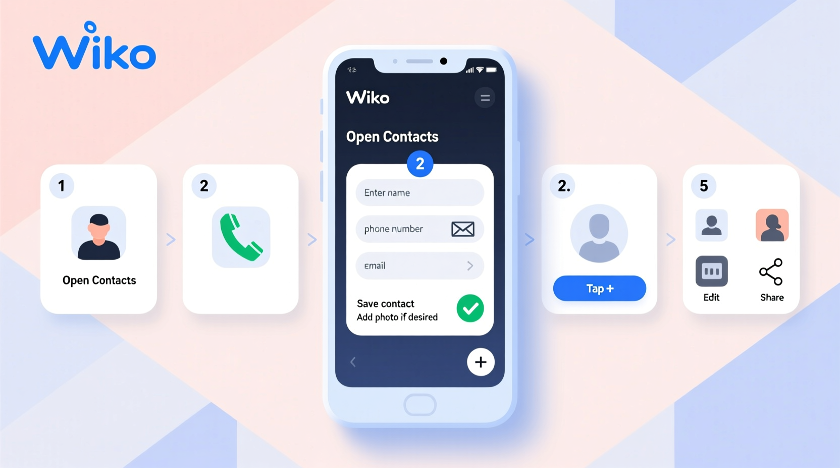 step by step guide to adding and managing contacts on your wiko cell phone