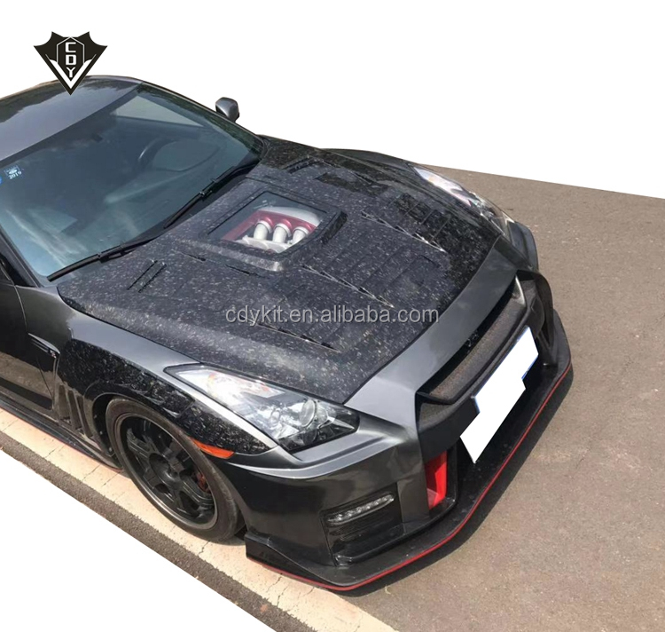 日産 GT-R 用 フォージドカーボンボンネット 2008-2016年モデル