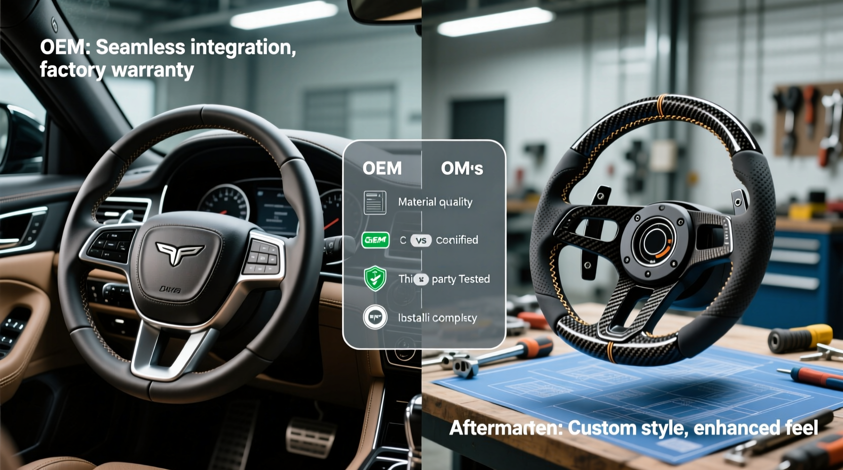 aftermarket vs oem steering wheel install