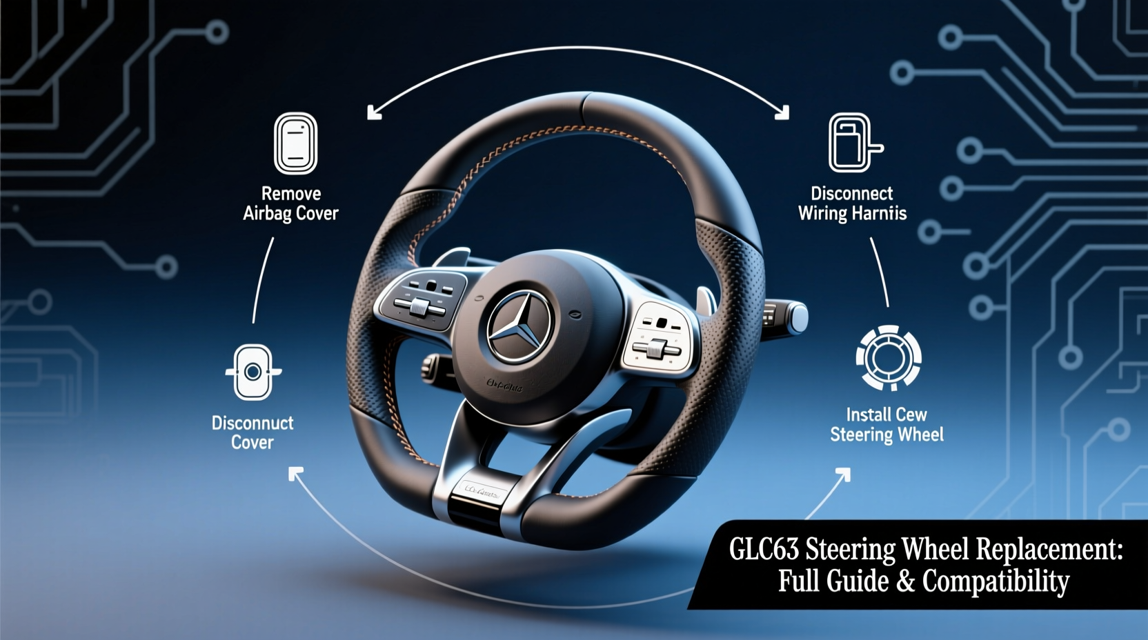 glc63 steering wheel replacement