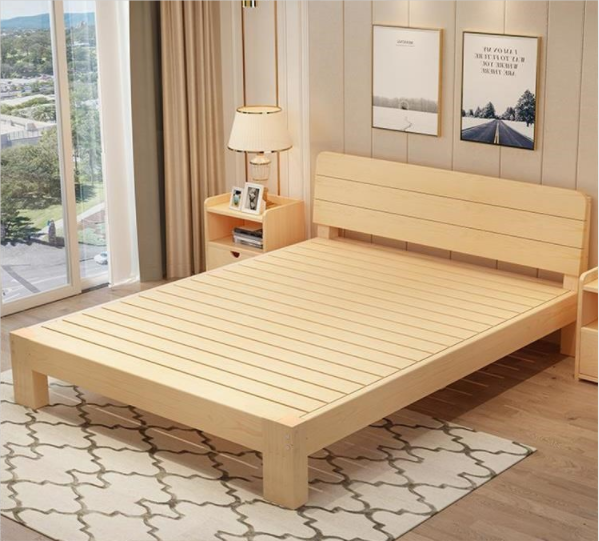 Direct sale modern wood bed bedroom furniture double bed storage bed