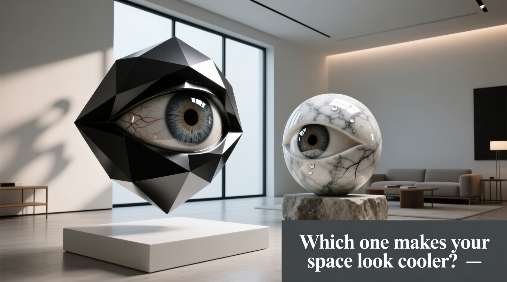 abstract eye statue vs realistic which one makes your space look cooler 2