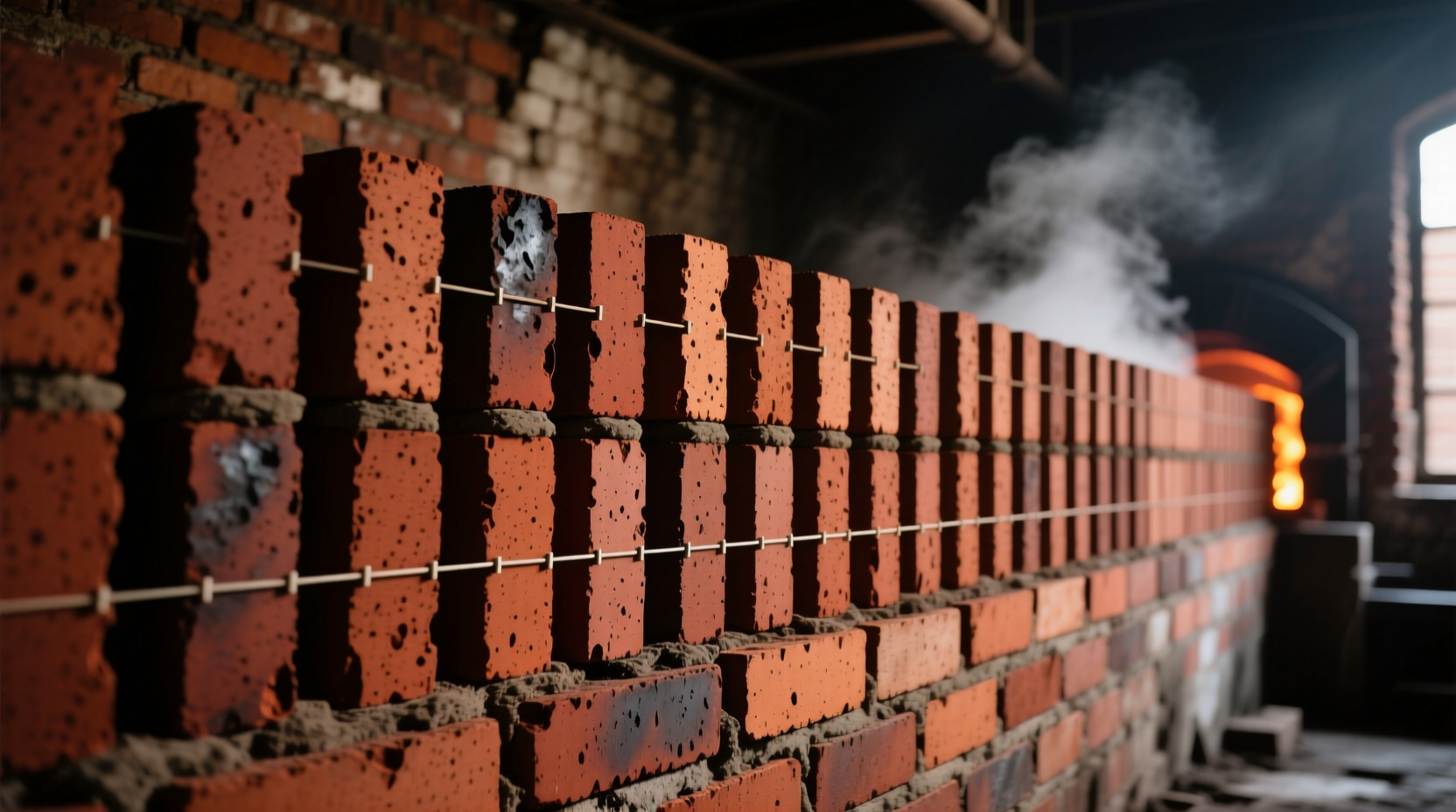 Proper fire brick arrangement with expansion gaps