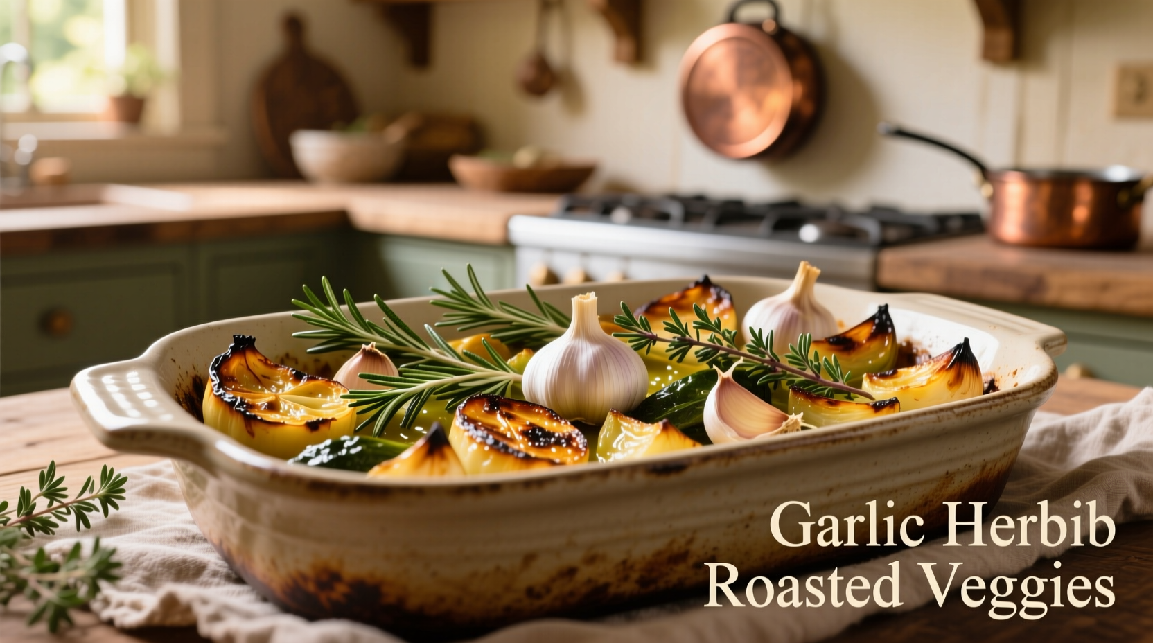 garlic herb roasted veggies