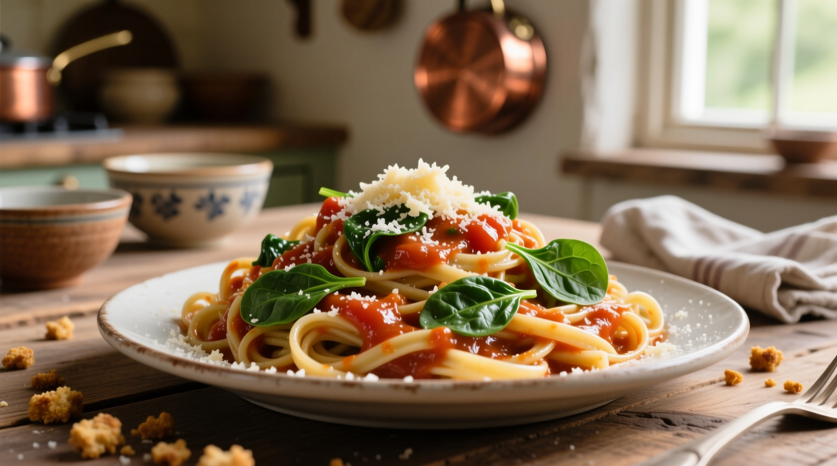 Creamy Tomato Spinach Pasta Recipe in 20 Minutes