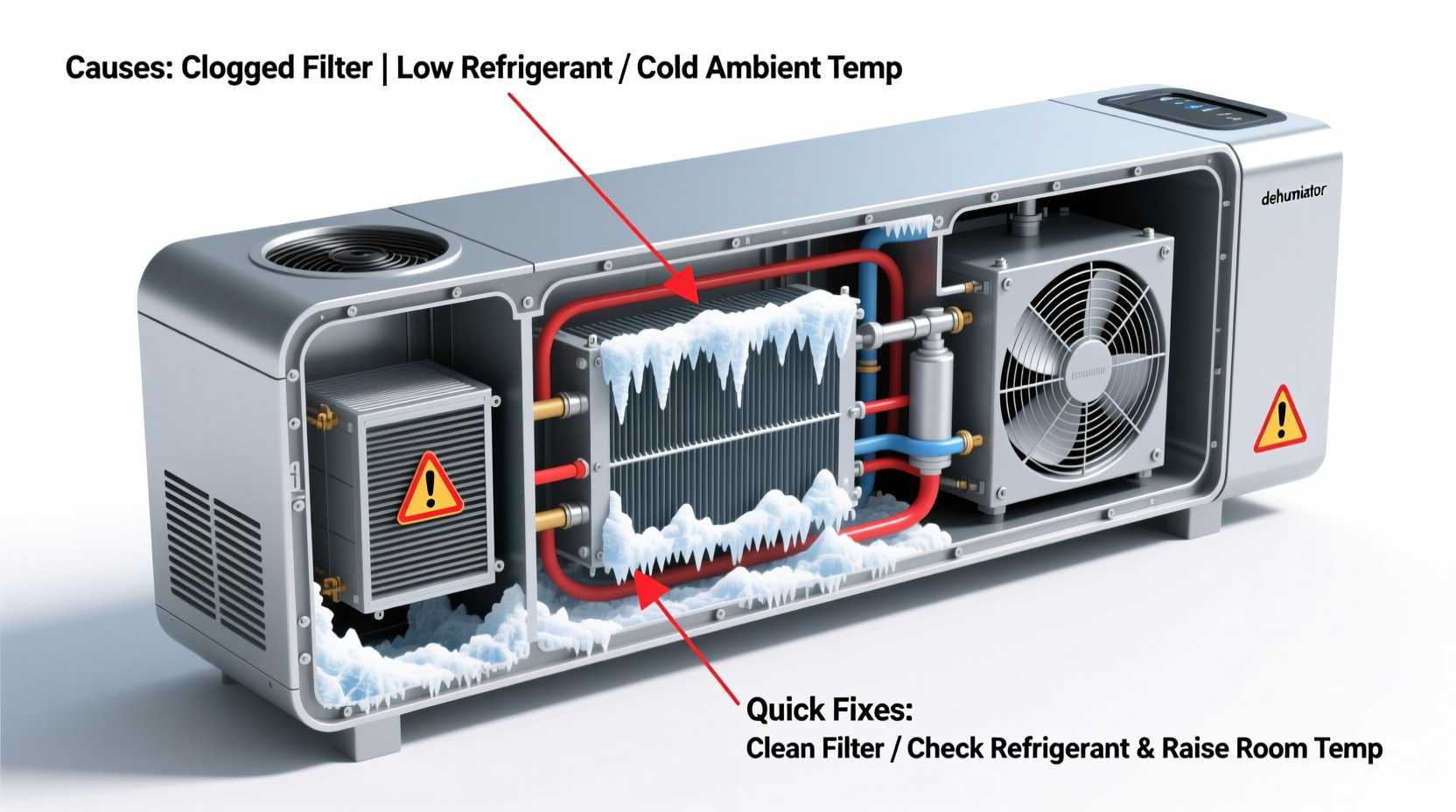 dehumidifier icing up reasons quick fixes