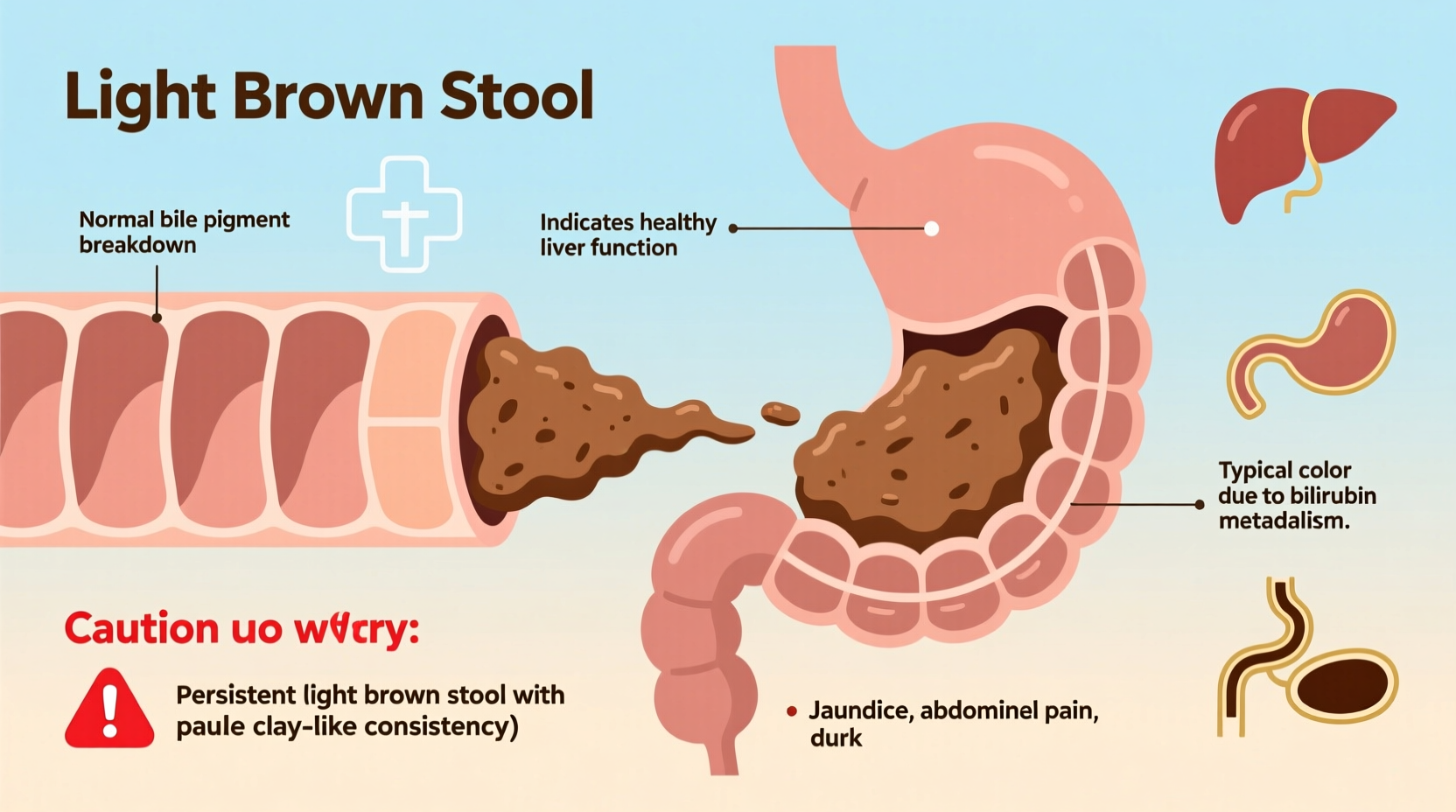 light brown poop causes meaning and when to worry