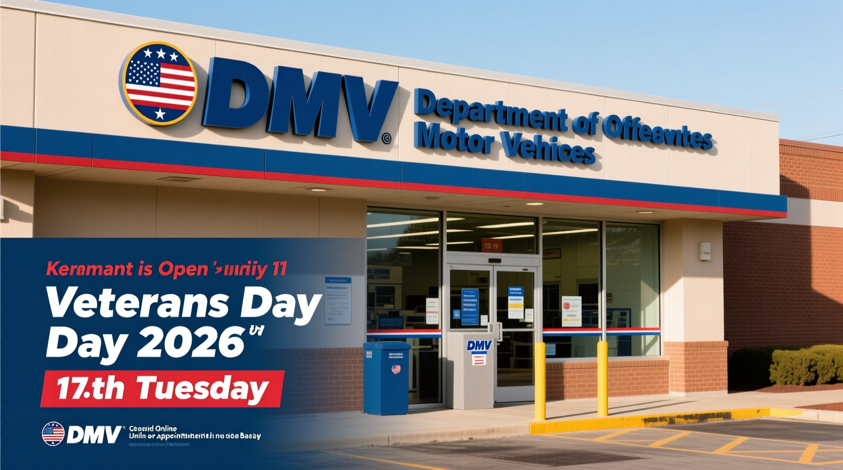 is the dmv open on veterans day 2026