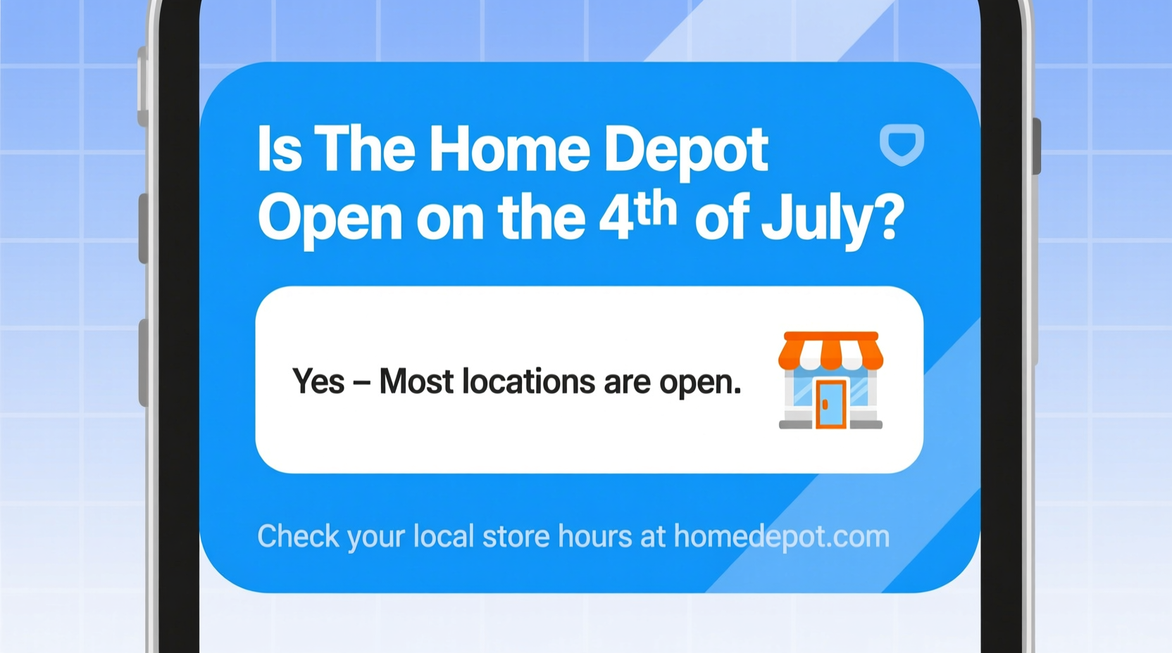 is the home depot open on the 4th of july