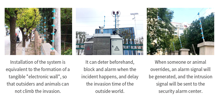 High Voltage Electric Fence Energizer Pulse Electric Fence Intrusion Alarm System High Security Wire Fence