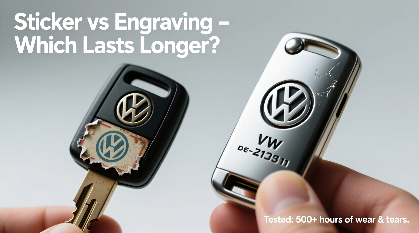 Vw Key Sticker Sticker vs Engraving VW Key: Which Is Better for Durability & Resale?