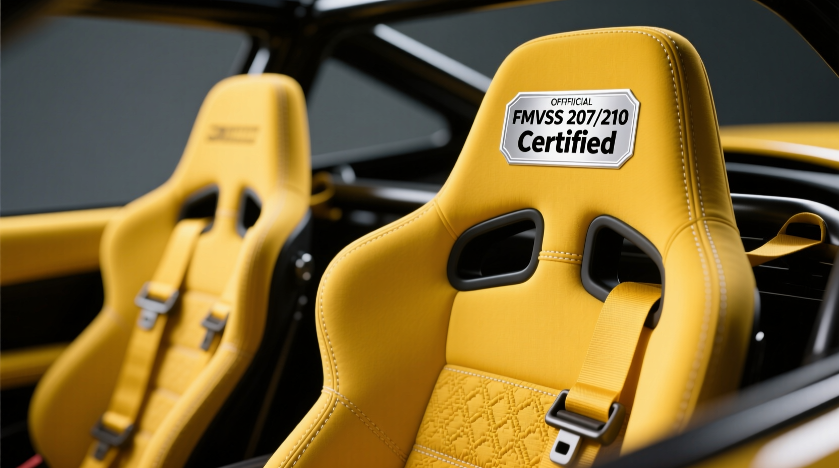 yellow race car seats us legality