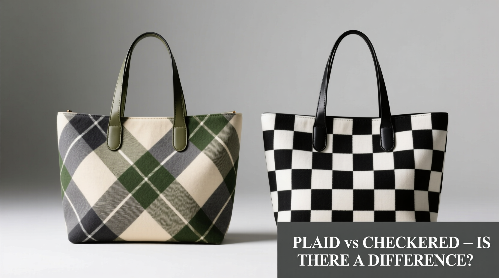 plaid vs checkered handbags is there really a difference or are they basically the same