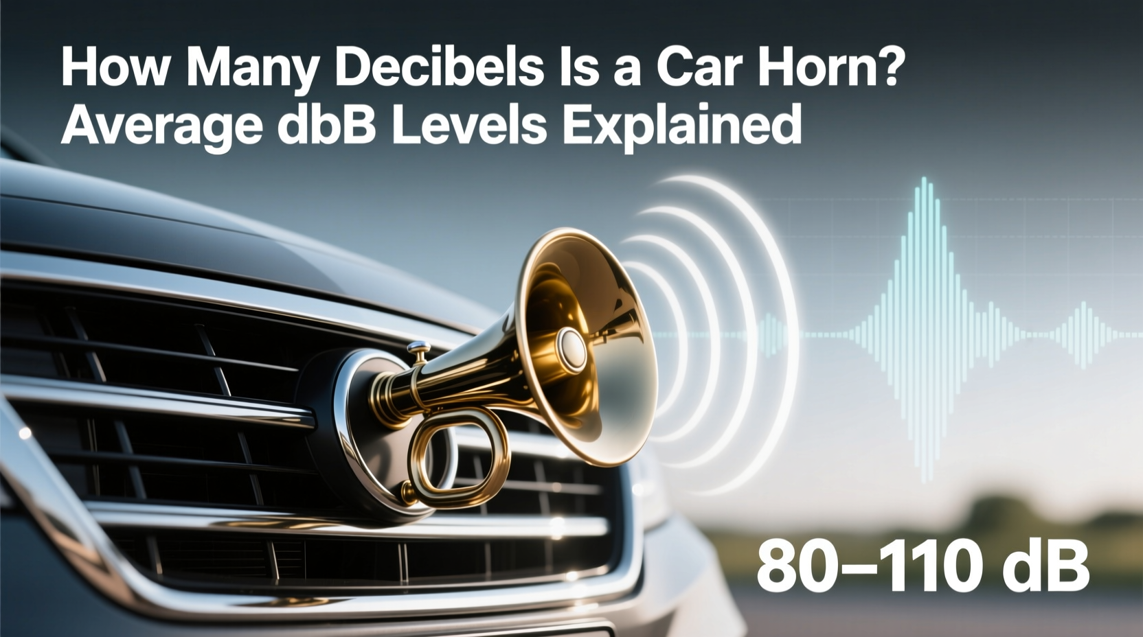 how many decibels in a car horn