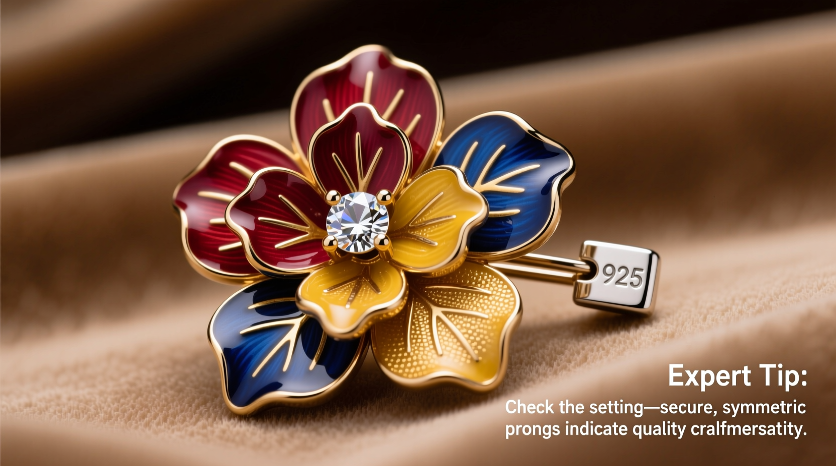 expert tips to easily identify a high quality flower brooch like a pro