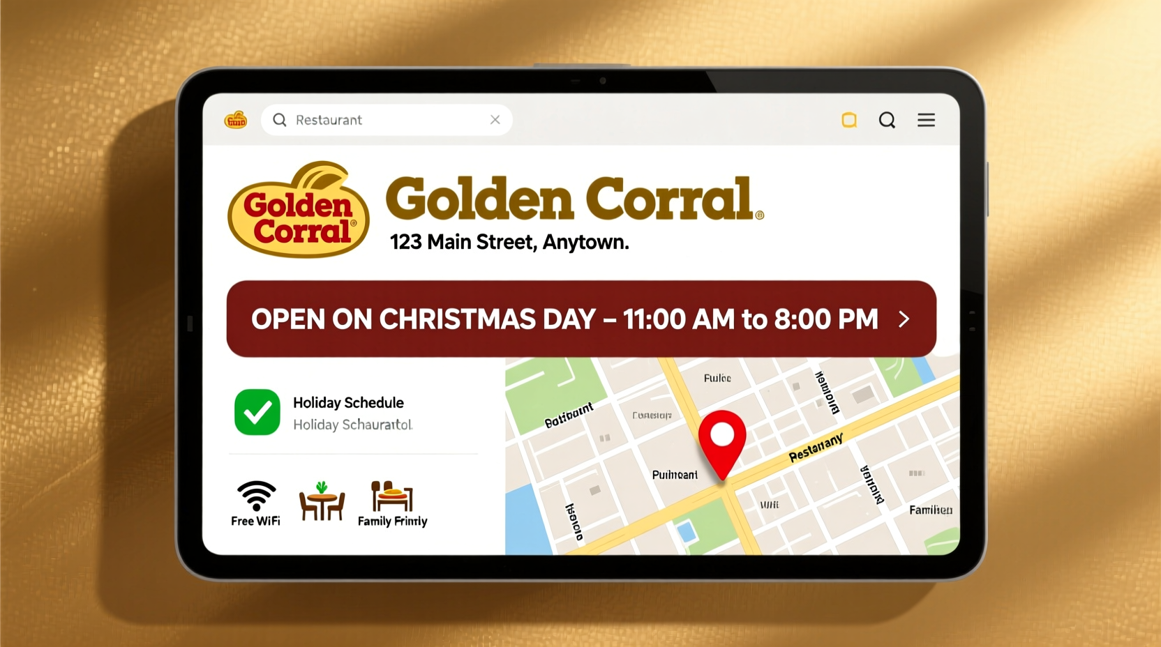 is golden corral open on christmas day near me