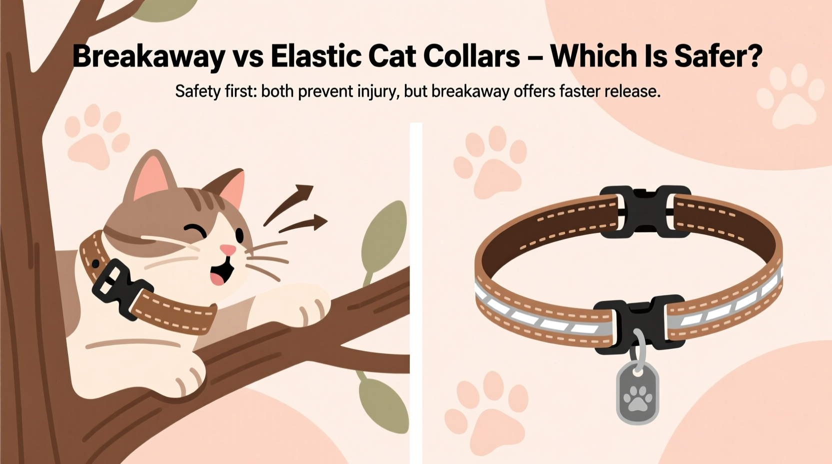 breakaway vs elastic cat collars which is really safer for your kitty