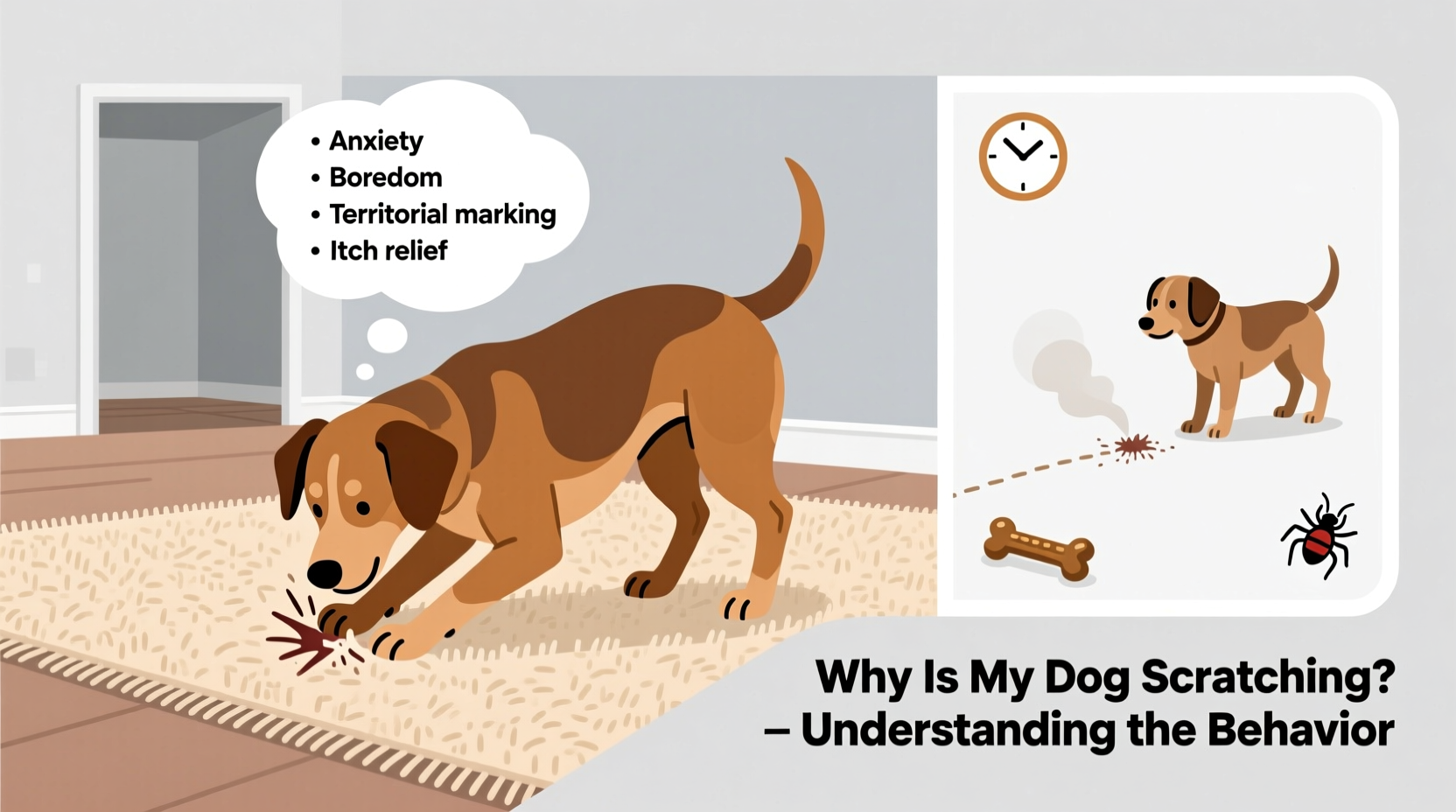 why is my dog scratching the carpet understanding the behavior