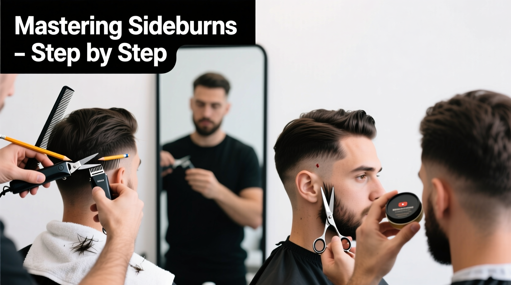 mastering sideburns step by step guide to perfectly cut and styled sideburns at home