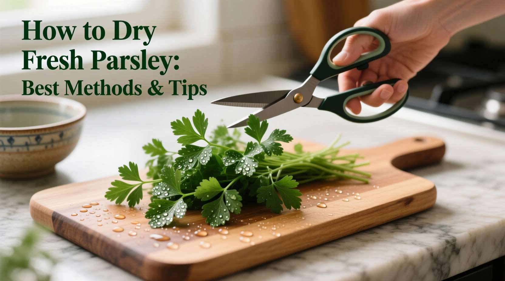 how do i dry fresh parsley