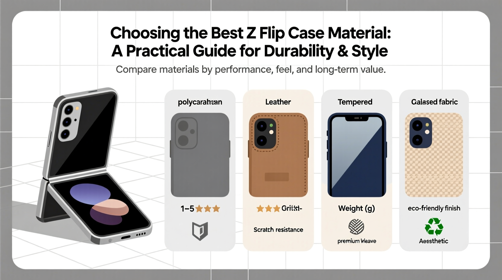 choosing the best z flip case material a practical guide for durability and style