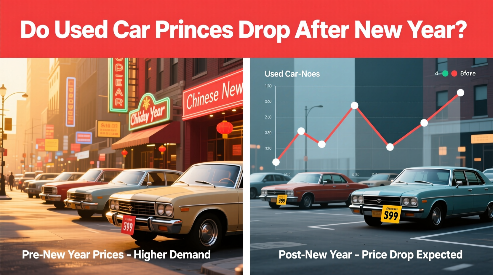 do used car prices drop after new year