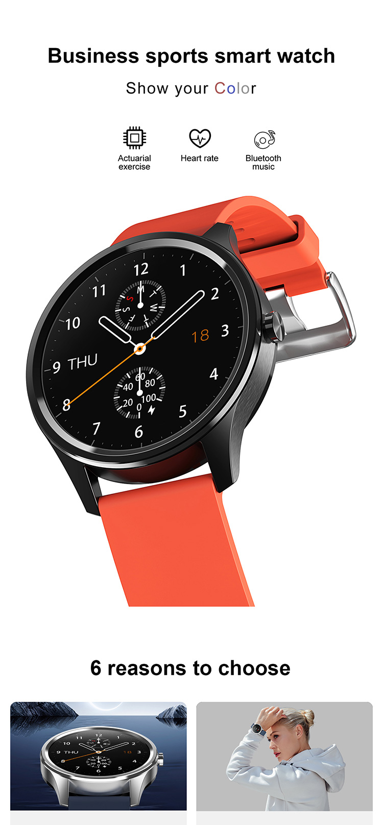 DT55 Smart Watch For Men Women Wireless Charge Fitness Tracker Waterproof  Wristband | Hekka