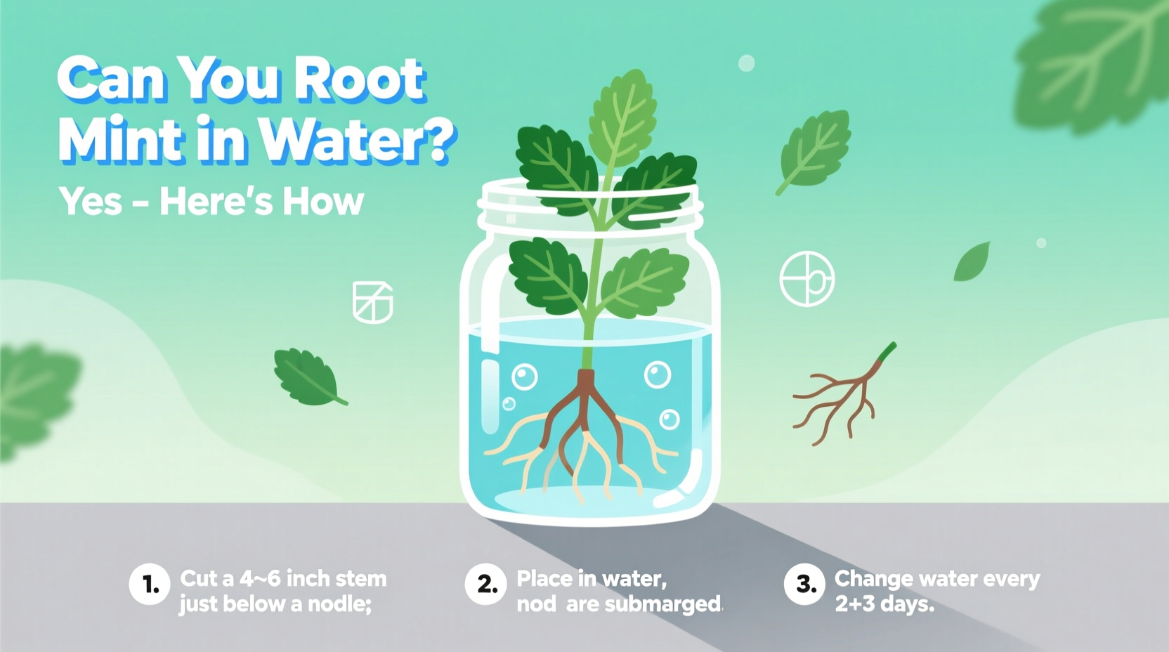 can you root mint in water