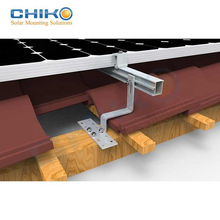 staffa regolabile acciaio inox pannelli fotovoltaici solari tetto a falda tegola