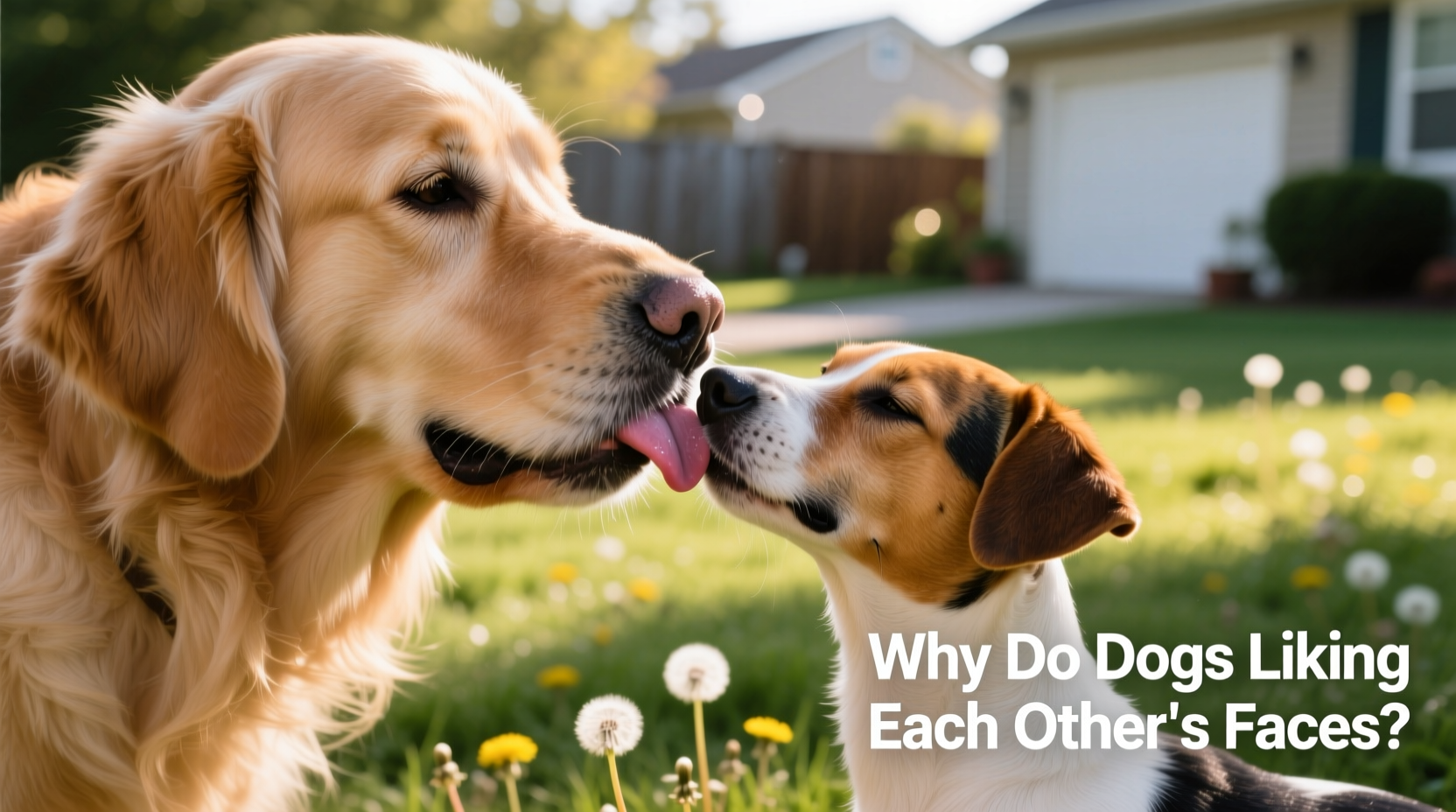 dog licking dog face reasons what it means