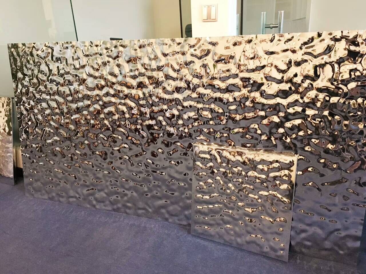 2D 3D Pattern Stainless Steel Plates 0.3mm 0.5mm Thick Water Ripple 304