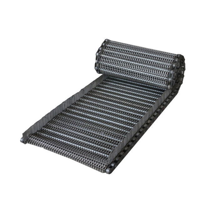 304 Chain link stainless steel wire mesh spiral conveyor belt for freezer