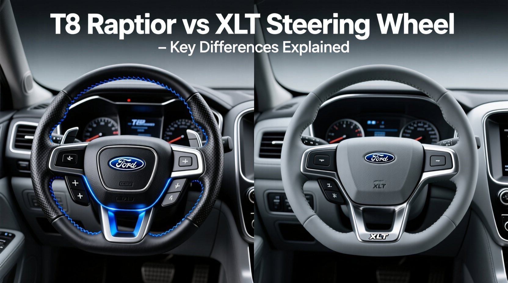 t8 raptor vs xlt steering wheel