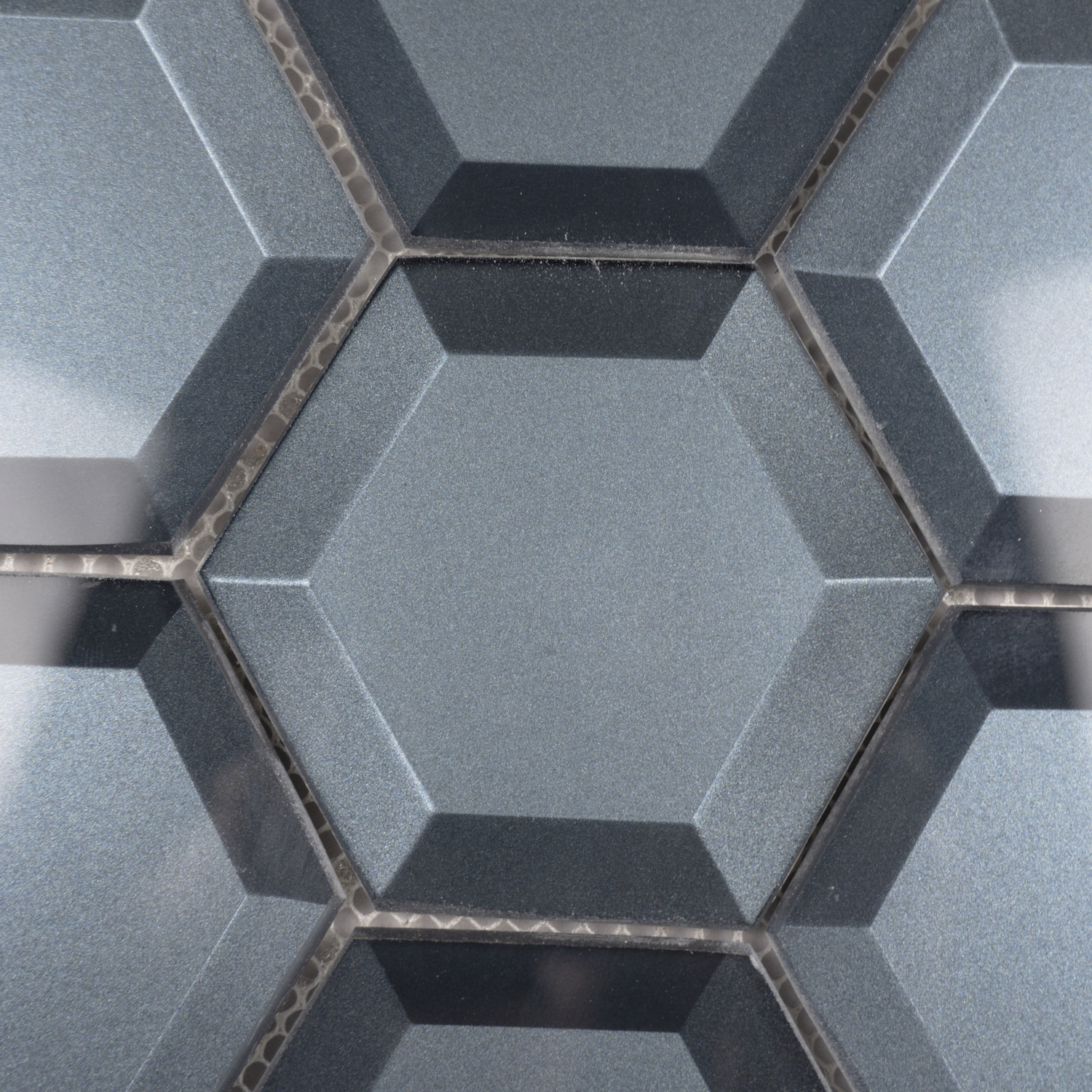 Pure Glass Mosaics Blue Color 8mm Thickness Cube 3D Glass Mosaic