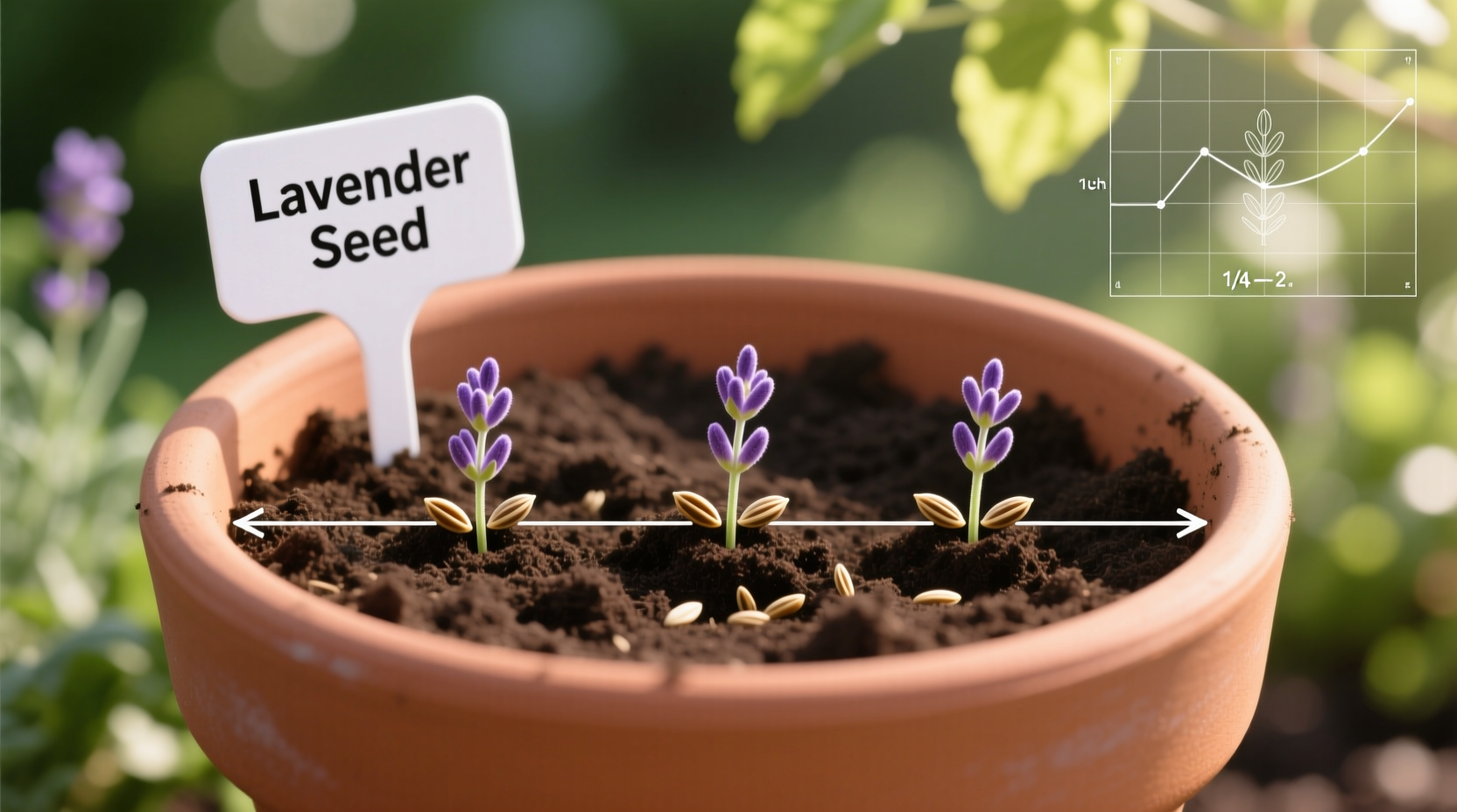 how many lavender seeds per pot
