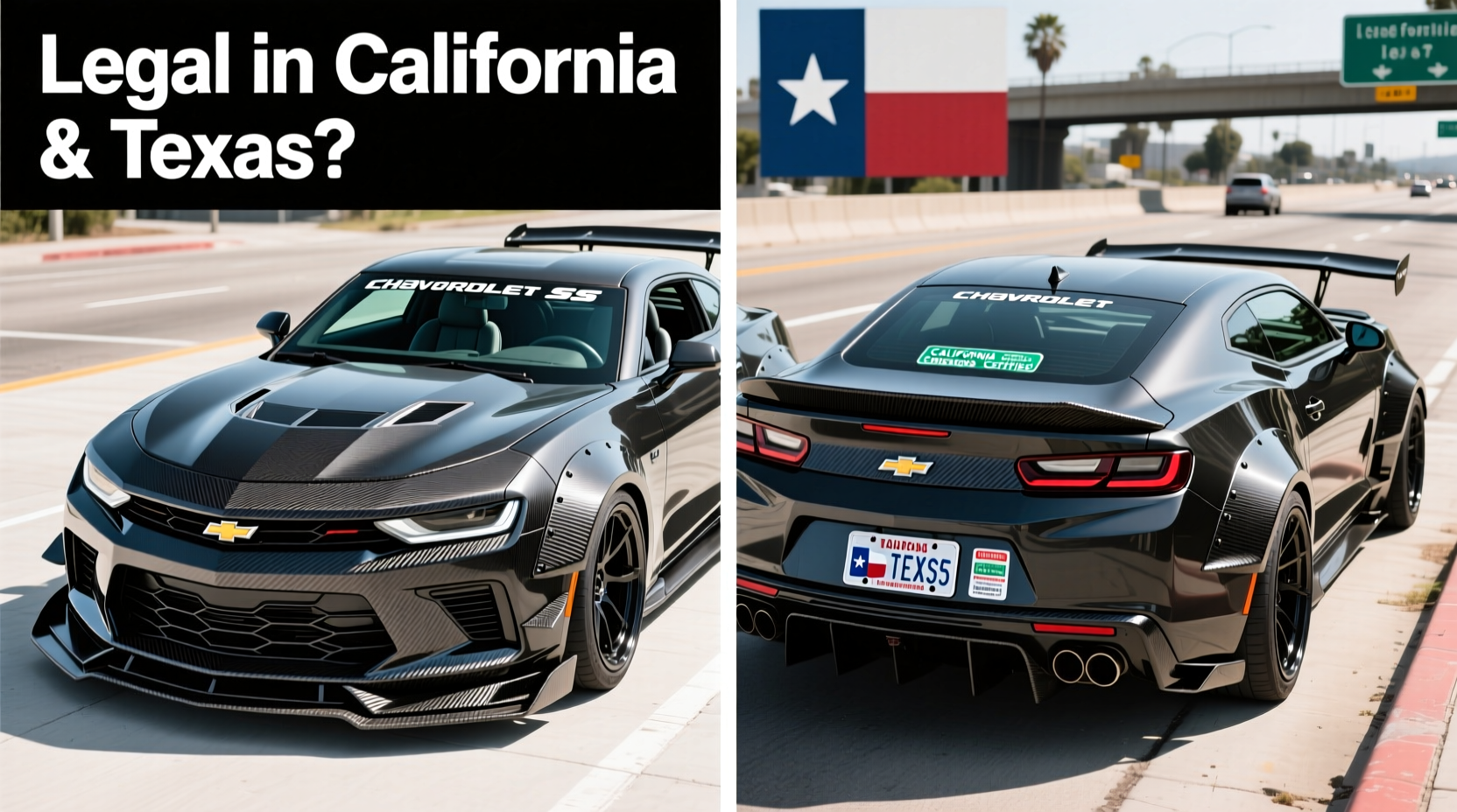 camaro carbon fiber legal california texas